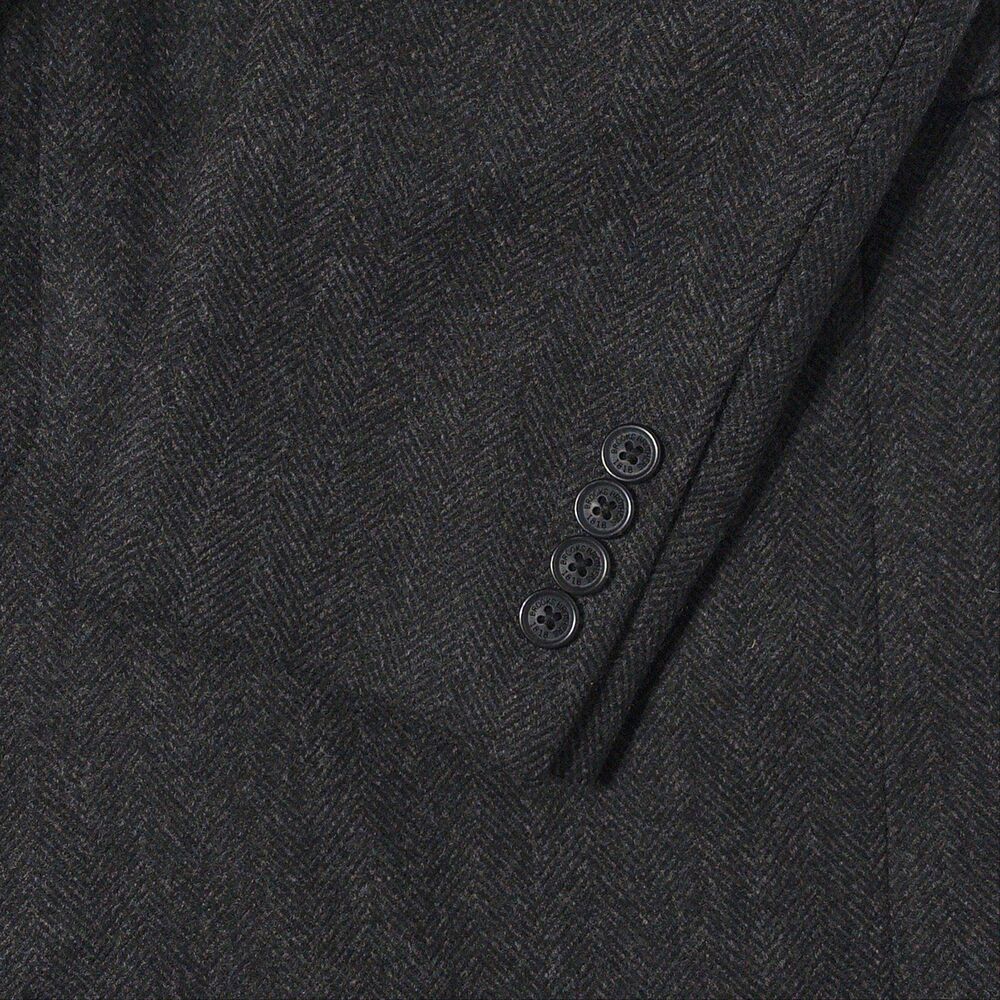 Brooks Brothers 100% Wool Black Dark Gray Brookstorm Short Town Coat Men 42R - Picture 3 of 8